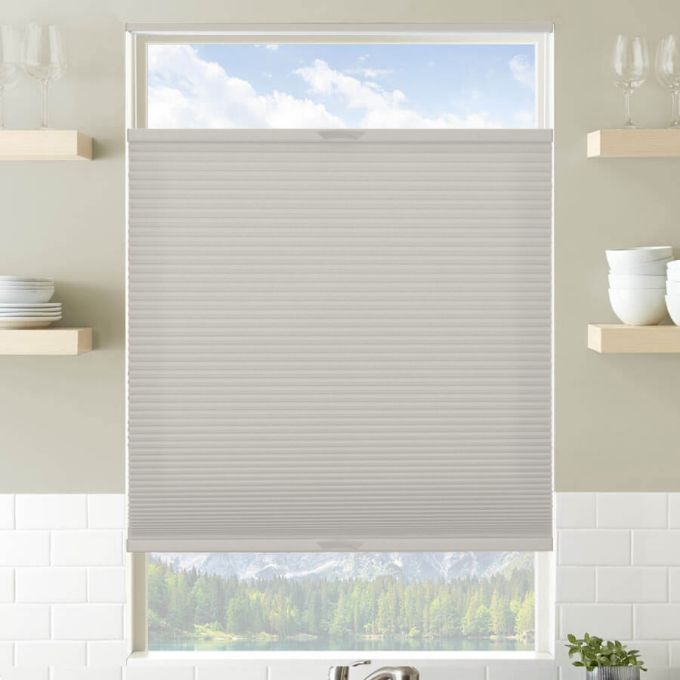 Designer Plus Cordless Top Down Bottom Up Light Filtering Pleated Shades