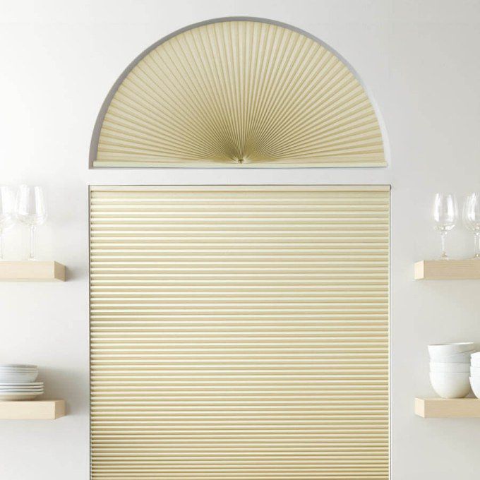 Double Cell Blackout Arch Window Shades 7321