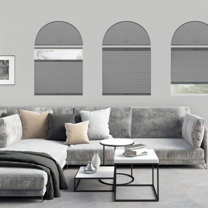 Double Cell Blackout Arch Window Shades 7322