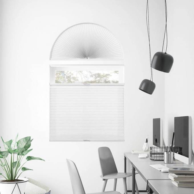 Double Cell Light Filtering Arch Window Shades 7331