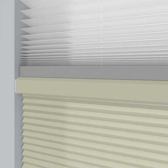 Premium Two Fabric Top-Down Bottom-Up Light Filtering Cellular Shades 9224