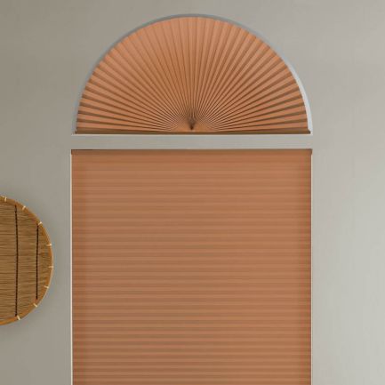 Single Cell Light Filtering Arch Window Shades