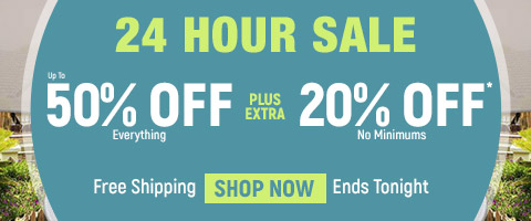 Up to 50% off everything plus extra 20% off no minimums