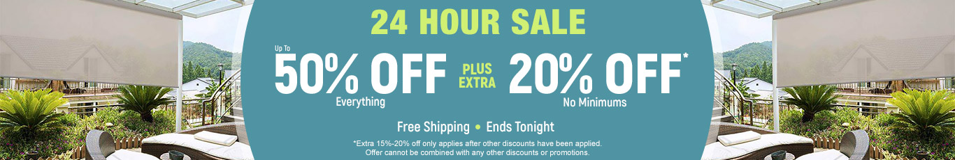 Up to 50% off everything plus extra 20% off no minimums